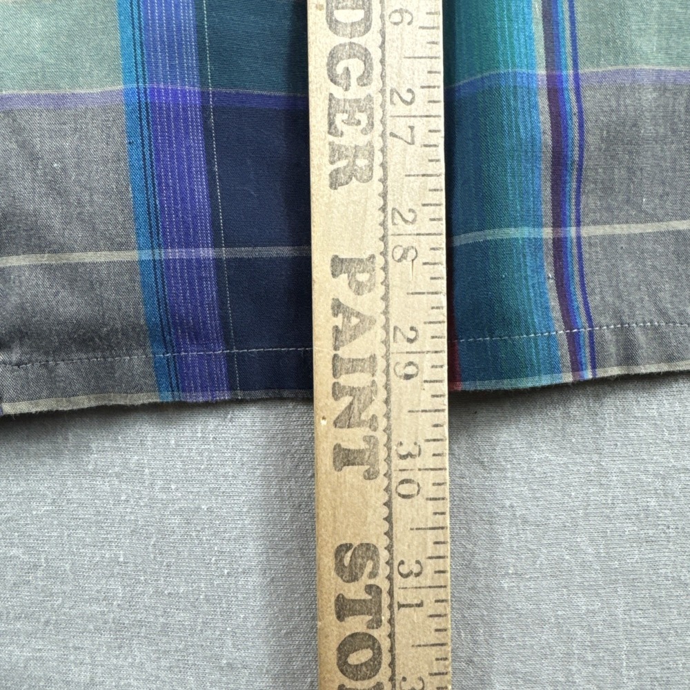 Vintage Arrow Sport Long Sleeve Shirt Mens XL Blue Plaid Button Up Casual 90s - Picture 4 of 7